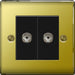 BG NPB61 Co-Axial Socket 2 Gang - BG - Sparks Warehouse