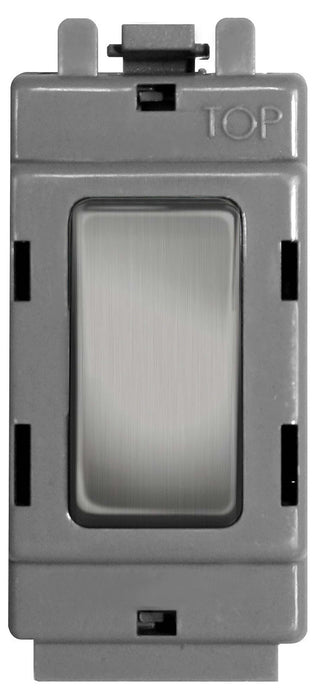 BG Nexus GBS13 Grid Brushed Steel 20AX Switch Module  INTERMEDIATE - BG - sparks-warehouse