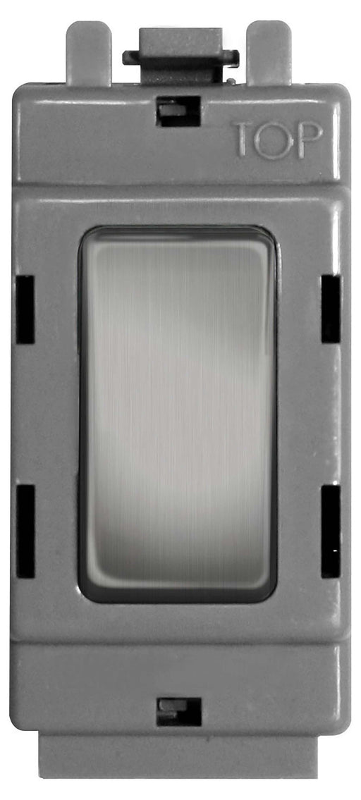 BG Nexus GBS13 Grid Brushed Steel 20AX Switch Module  INTERMEDIATE - BG - sparks-warehouse