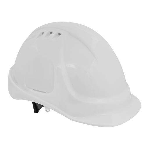 Sealey - 502W Plus Safety Helmet - Vented (White) Safety Products Sealey - Sparks Warehouse