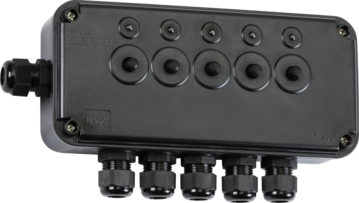 Knightsbridge OP5GBK IP66 13A 5G Switch Box KB Knightsbridge - Sparks Warehouse
