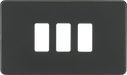 Knightsbridge GDSF003AT Screwless 3G grid faceplate - anthracite Knightsbridge Grid Knightsbridge - Sparks Warehouse