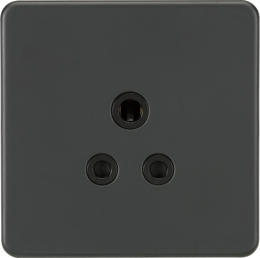 Knightsbridge SF5AAT Screwless 5A Unswitched Socket - Anthracite Knightsbridge Screwless Flat Plate Anthracite Knightsbridge - Sparks Warehouse