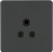 Knightsbridge SF5AAT Screwless 5A Unswitched Socket - Anthracite Knightsbridge Screwless Flat Plate Anthracite Knightsbridge - Sparks Warehouse