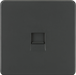 Knightsbridge SF7400AT Screwless Telephone Extension Socket - Anthracite Knightsbridge Screwless Flat Plate Anthracite Knightsbridge - Sparks Warehouse