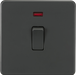 Knightsbridge SF8341NAT Screwless 20A 1G DP Switch with Neon - Anthracite Knightsbridge Screwless Flat Plate Anthracite Knightsbridge - Sparks Warehouse
