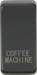 Knightsbridge GDCOFFAT Switch cover "marked COFFEE MACHINE" - anthracite Knightsbridge Grid Knightsbridge - Sparks Warehouse