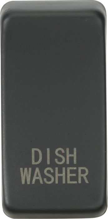 Knightsbridge GDDISHAT Switch cover "marked DISHWASHER" - anthracite Knightsbridge Grid Knightsbridge - Sparks Warehouse