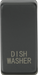 Knightsbridge GDDISHAT Switch cover "marked DISHWASHER" - anthracite Knightsbridge Grid Knightsbridge - Sparks Warehouse