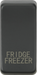 Knightsbridge GDFRIDAT Switch cover "marked FRIDGE FREEZER" - anthracite Knightsbridge Grid Knightsbridge - Sparks Warehouse