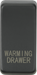 Knightsbridge GDWARMAT Switch cover "marked WARMING DRAWER" - anthracite Knightsbridge Grid Knightsbridge - Sparks Warehouse