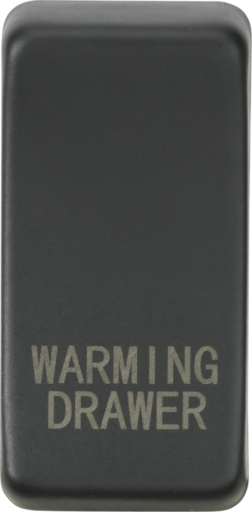 Knightsbridge GDWARMAT Switch cover "marked WARMING DRAWER" - anthracite Knightsbridge Grid Knightsbridge - Sparks Warehouse
