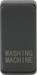 Knightsbridge GDWASHAT Switch cover "marked WASHING MACHINE" - anthracite Knightsbridge Grid Knightsbridge - Sparks Warehouse