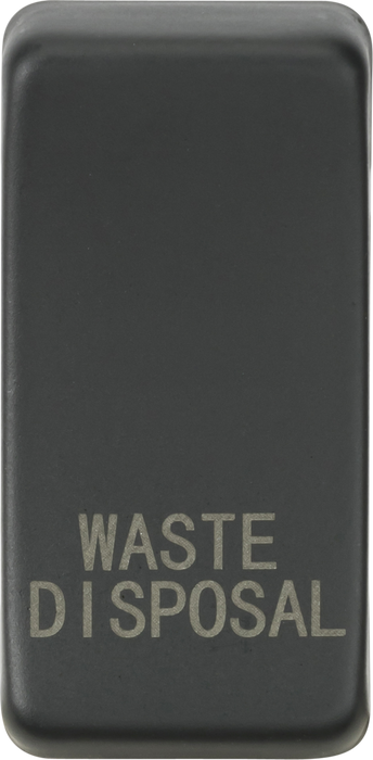 Knightsbridge GDWASTEAT Switch cover "marked WASTE DISPOSAL" - anthracite Knightsbridge Grid Knightsbridge - Sparks Warehouse
