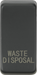 Knightsbridge GDWASTEAT Switch cover "marked WASTE DISPOSAL" - anthracite Knightsbridge Grid Knightsbridge - Sparks Warehouse