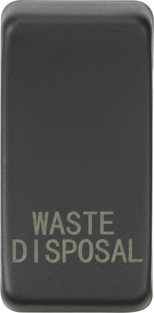 Knightsbridge GDWASTEAT Switch cover "marked WASTE DISPOSAL" - anthracite Knightsbridge Grid Knightsbridge - Sparks Warehouse