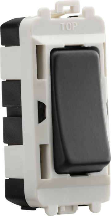 Knightsbridge GDM001AT 20AX 2 way SP grid module - anthracite Knightsbridge Grid Knightsbridge - Sparks Warehouse