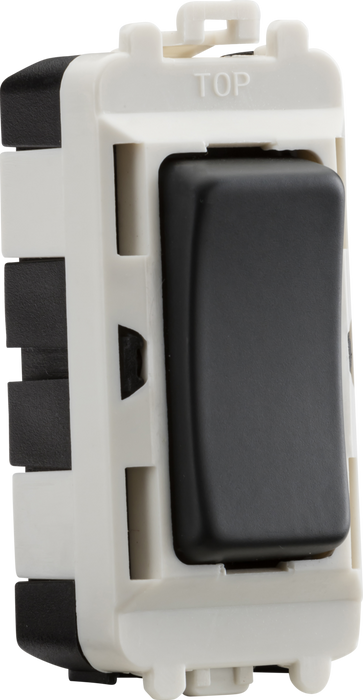 Knightsbridge GDM004AT 20AX 2 way SP module (centre off) - anthracite Knightsbridge Grid Knightsbridge - Sparks Warehouse