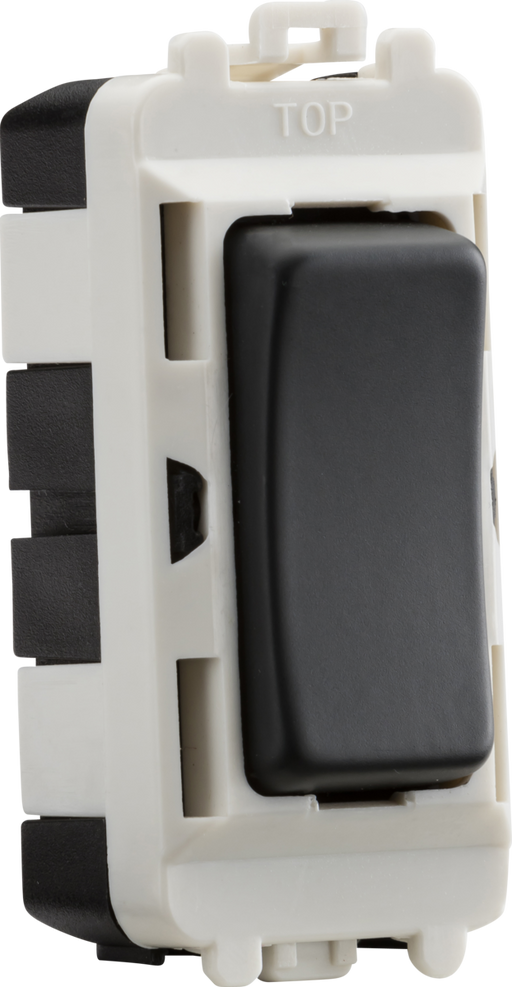 Knightsbridge GDM004AT 20AX 2 way SP module (centre off) - anthracite Knightsbridge Grid Knightsbridge - Sparks Warehouse