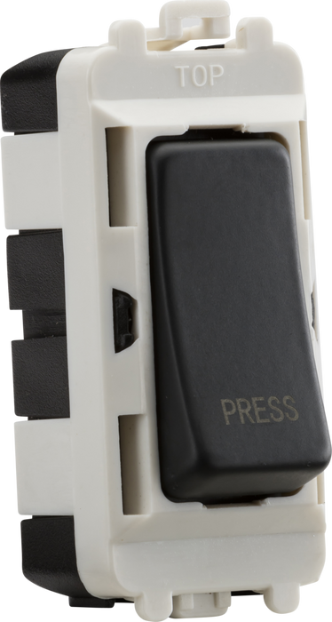 Knightsbridge GDM006AT 20AX 2 way retractive SP module (marked PRESS) - anthracite Knightsbridge Grid Knightsbridge - Sparks Warehouse