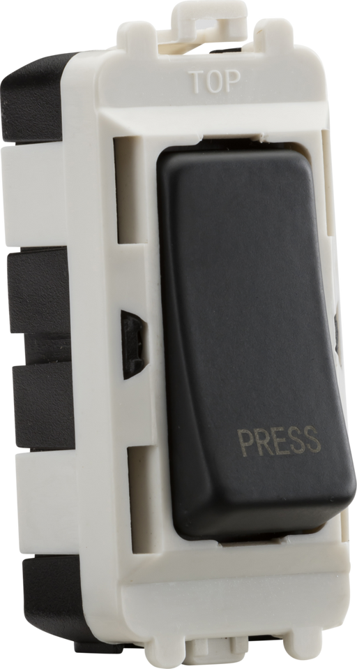 Knightsbridge GDM006AT 20AX 2 way retractive SP module (marked PRESS) - anthracite Knightsbridge Grid Knightsbridge - Sparks Warehouse