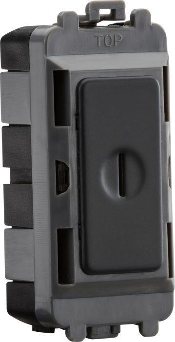 Knightsbridge GDM009AT 20AX 2 way SP key module - anthracite Knightsbridge Grid Knightsbridge - Sparks Warehouse