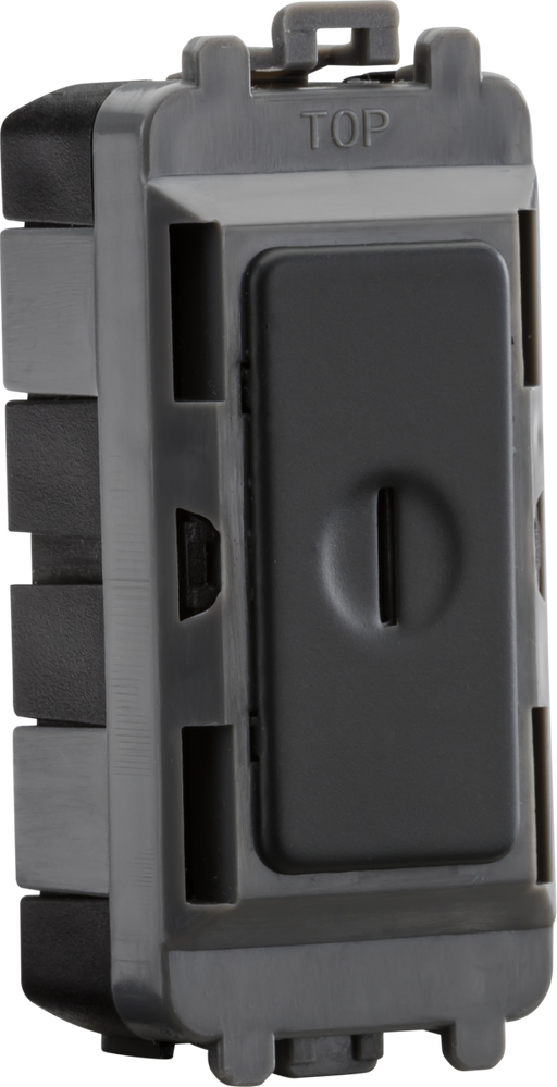 Knightsbridge GDM009AT 20AX 2 way SP key module - anthracite Knightsbridge Grid Knightsbridge - Sparks Warehouse