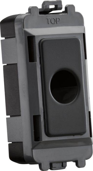 Knightsbridge GDM012AT Flex outlet module (up to 10mm) - anthracite Knightsbridge Grid Knightsbridge - Sparks Warehouse