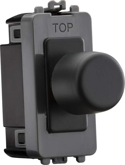 Knightsbridge GDM022AT 6A 1G 2-way Dummy Dimmer Module - Anthracite Knightsbridge Grid Knightsbridge - Sparks Warehouse