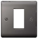 BG Nexus NBNEMS1 Black Nickel 1 Module  Front Plate (25 x 50mm) - BG - sparks-warehouse