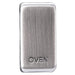 BG Nexus GROVBS Grid Rocker Labelled  *OVEN* Brushed Steel - BG - sparks-warehouse
