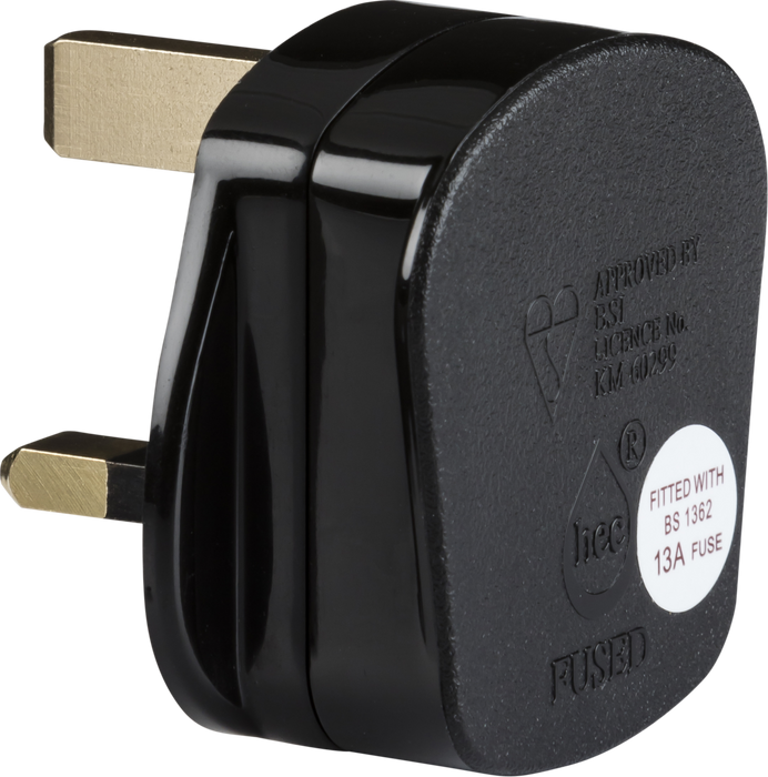 Knightsbridge SN2135B 13A Rough Use Plug Top (Quick fix) - Black  Sparks Warehouse - Sparks Warehouse