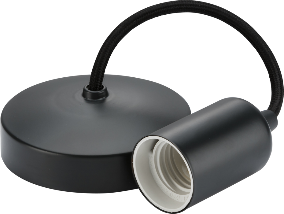 Knightsbridge 8270AT 6" E27 Contemporary Pendant Set - Anthracite Pendant Lights Knightsbridge - Sparks Warehouse