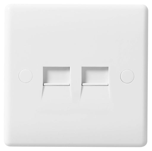 BG Nexus 8BTS/2 2 Gang Telephone Socket Slave Screw Type - BG - sparks-warehouse