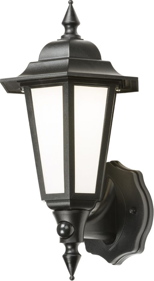 Knightsbridge LANT1BKP IP54 8W LED Wall Lantern with Daylight Sensor - Black Outdoor Wall Light Knightsbridge - Sparks Warehouse