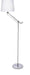 Firstlight 5480BS Polo Floor Lamp - Brushed Steel/White Cotton Shade - Firstlight - sparks-warehouse