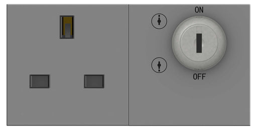 BG EMKYSWSG Key Control Power Switched Socket Grey (100 X 50) - BG - sparks-warehouse