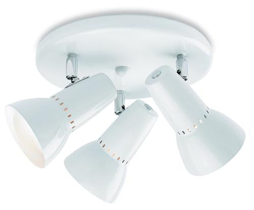 Firstlight 5523WH Lynx 100 3 Light Flush - White - Firstlight - sparks-warehouse