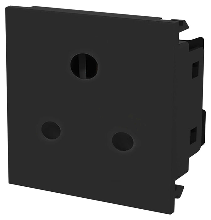 BG EM5ASB 5A Round Pin Unswitched Socket Module Black - BG - sparks-warehouse