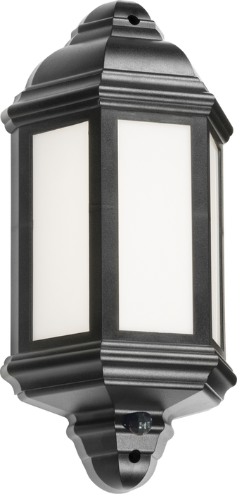 Knightsbridge LANT3BKP 230V IP54 LED Half Wall Lantern with Photocell Sensor - Black  Sparks Warehouse - Sparks Warehouse