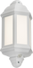 Knightsbridge LANT3WP IP54 LED Half Wall Lantern with Photocell Sensor - White Outdoor Wall Light Knightsbridge - Sparks Warehouse