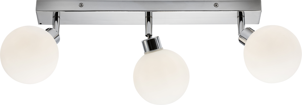 Knightsbridge BA01B3C IP44 G9 Triple Bar Spotlight with Frosted Glass - Chrome Ceiling Light Knightsbridge - Sparks Warehouse
