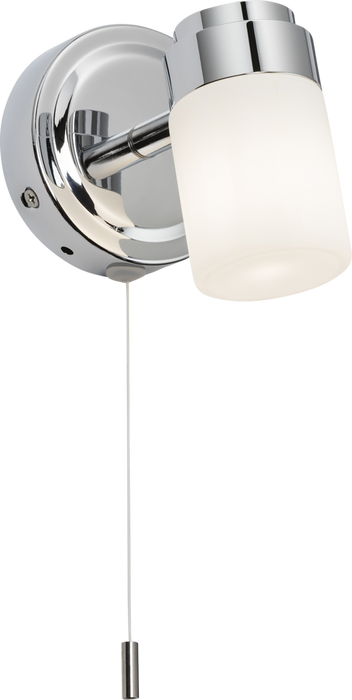 Knightsbridge BA02S1C IP44 G9 Single Spotlight with Frosted Glass - Chrome Ceiling Light Knightsbridge - Sparks Warehouse