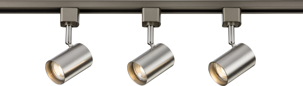 Knightsbridge TRKIT8ABC TRKSP8 1 Metre Tracklight Kit - Brushed Chrome  Sparks Warehouse - Sparks Warehouse