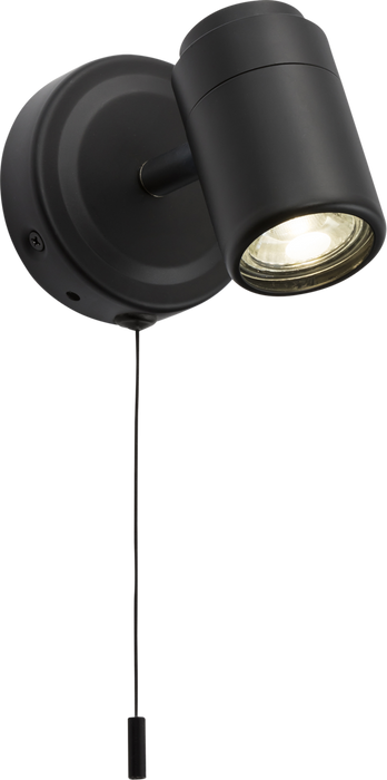 Knightsbridge BA03S1MB IP44 GU10 Single Switched Spotlight - Matt Black Ceiling Light Knightsbridge - Sparks Warehouse