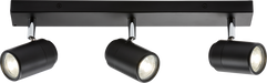 Knightsbridge BA03B3MB IP44 GU10 Triple Bar Spotlight - Matt Black Ceiling Light Knightsbridge - Sparks Warehouse