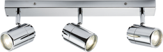 Knightsbridge BA03B3BC IP44 GU10 Triple Bar Spotlight - Chrome Ceiling Light Knightsbridge - Sparks Warehouse