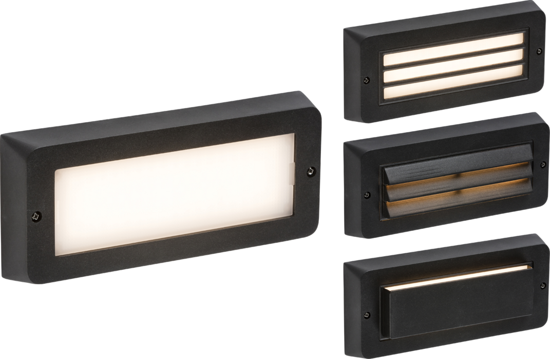 Knightsbridge BL5BK 230V IP65 5W LED Surface Mount Brick light - Black Outdoor Lighting Knightsbridge - Sparks Warehouse
