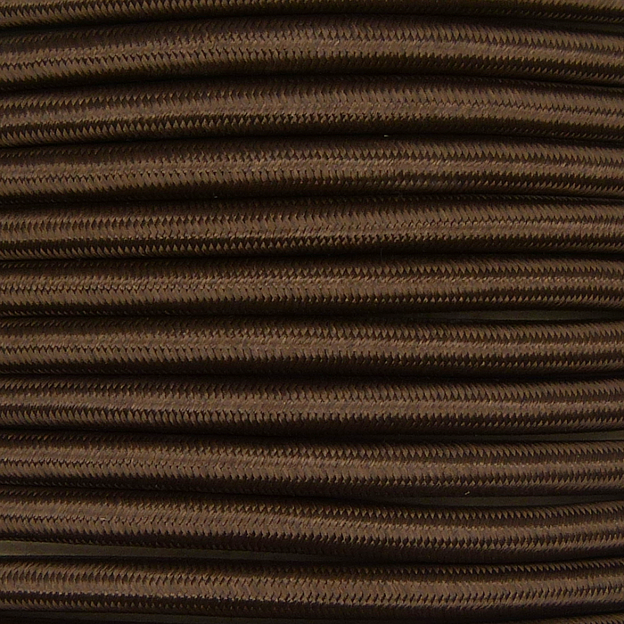 01750 Round Braided Flex 3 core 0.75mm Brown, mtr Lampfix - Sparks Warehouse