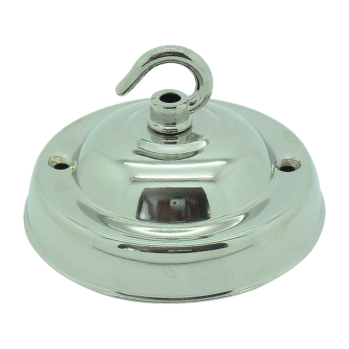 05473 - Ceiling Hook-plate Large Polished Nickel 4¼” Lampfix - Sparks Warehouse